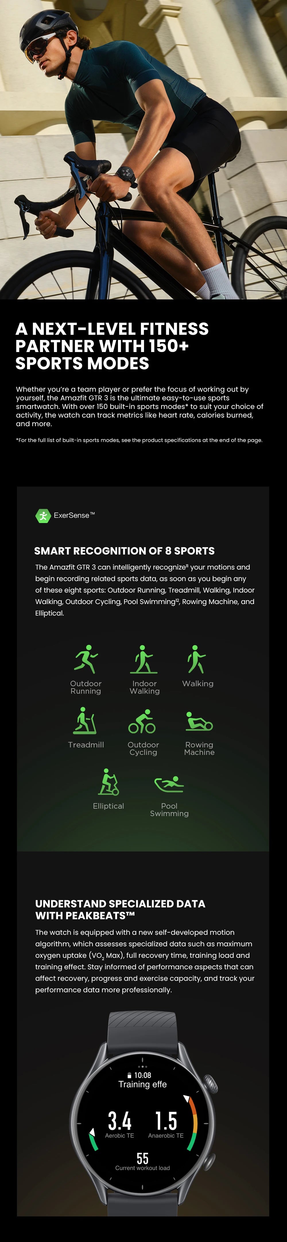 Global Version Amazfit GTR 3 GTR3 GTR-3 Smartwatch 46mm Zepp OS Alexa Built-in GPS Smart Watch  Over 150 Sports  Modes