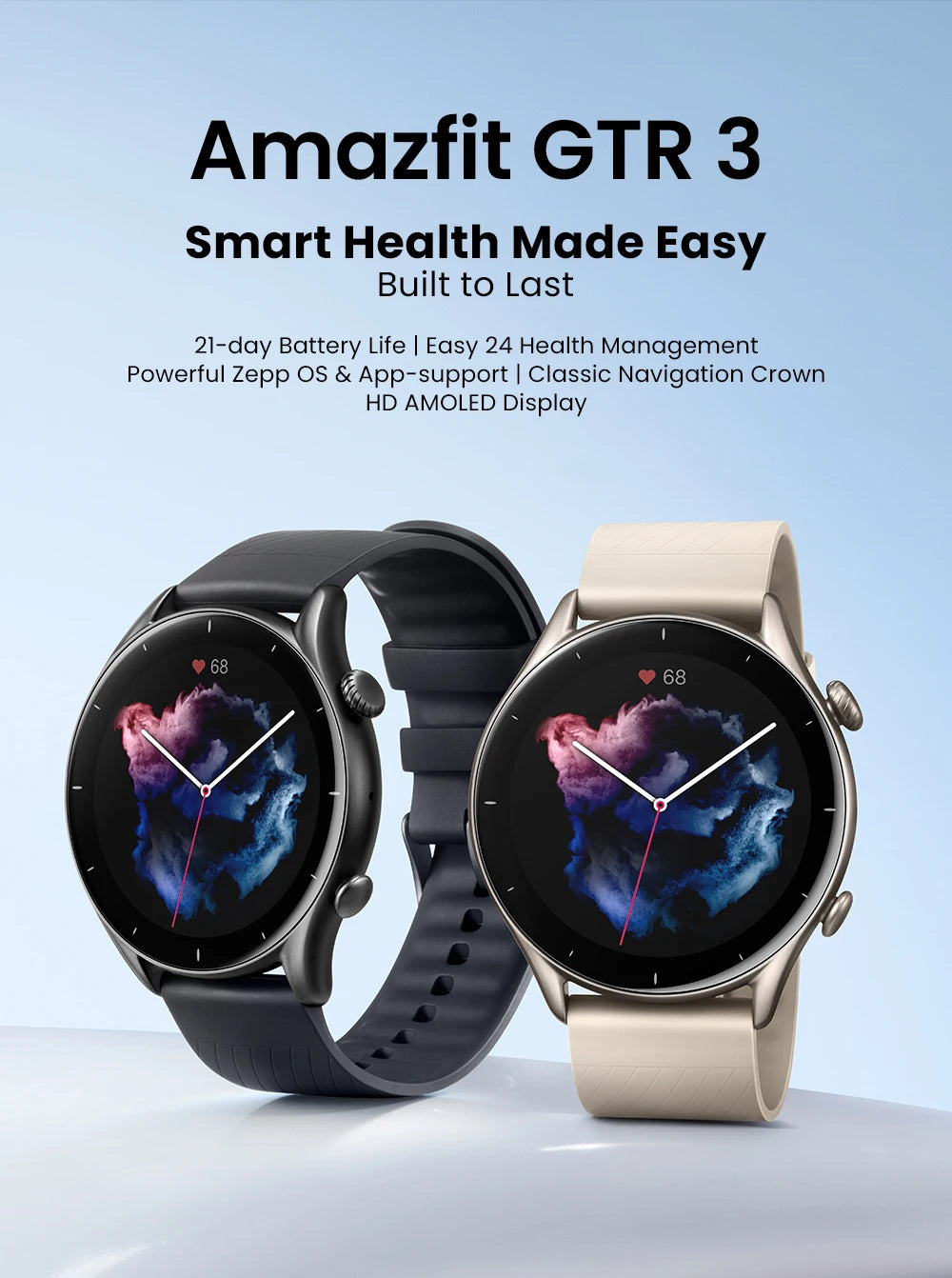 Global Version Amazfit GTR 3 GTR3 GTR-3 Smartwatch 46mm Zepp OS Alexa Built-in GPS Smart Watch  Over 150 Sports  Modes