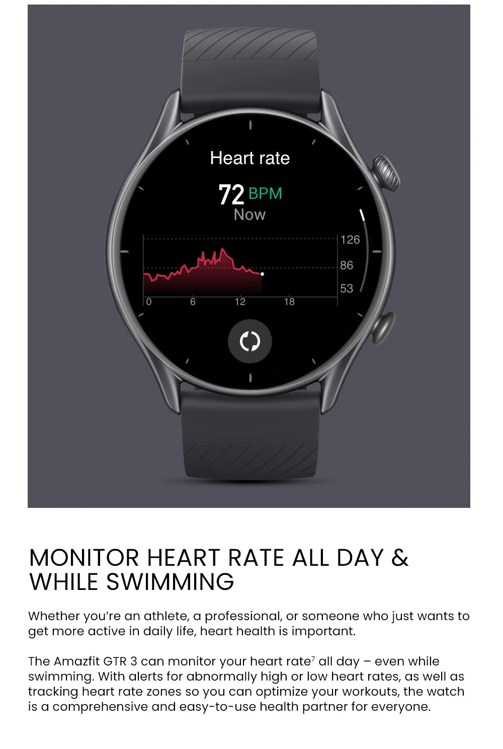 Global Version Amazfit GTR 3 GTR3 GTR-3 Smartwatch 46mm Zepp OS Alexa Built-in GPS Smart Watch  Over 150 Sports  Modes