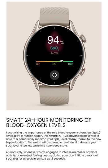 Global Version Amazfit GTR 3 GTR3 GTR-3 Smartwatch 46mm Zepp OS Alexa Built-in GPS Smart Watch  Over 150 Sports  Modes