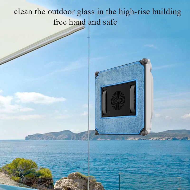 Robotic Window Cleaner Sprayer Remote Control High Suction Anti-falling Window Washing From Two Sides Home Glass Cleaning Robot