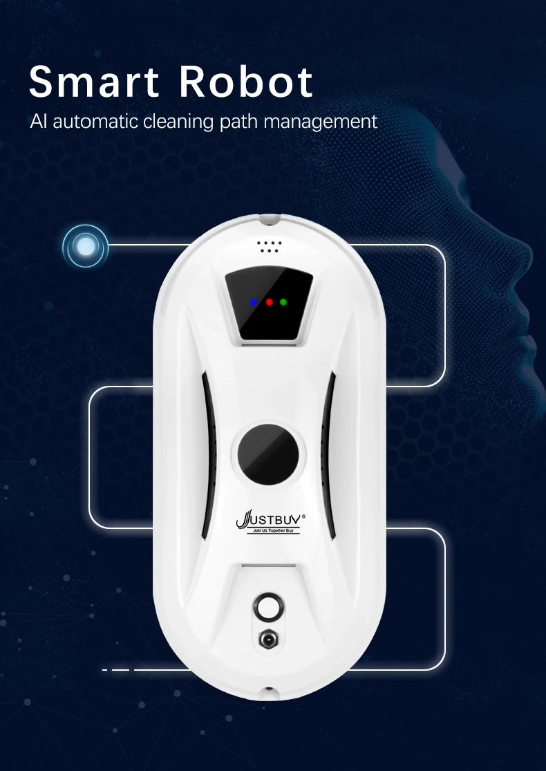 Thin Robot Vacuum Cleaner Window Cleaning Robot Window Cleaner Electric Glass Remote Control for Home