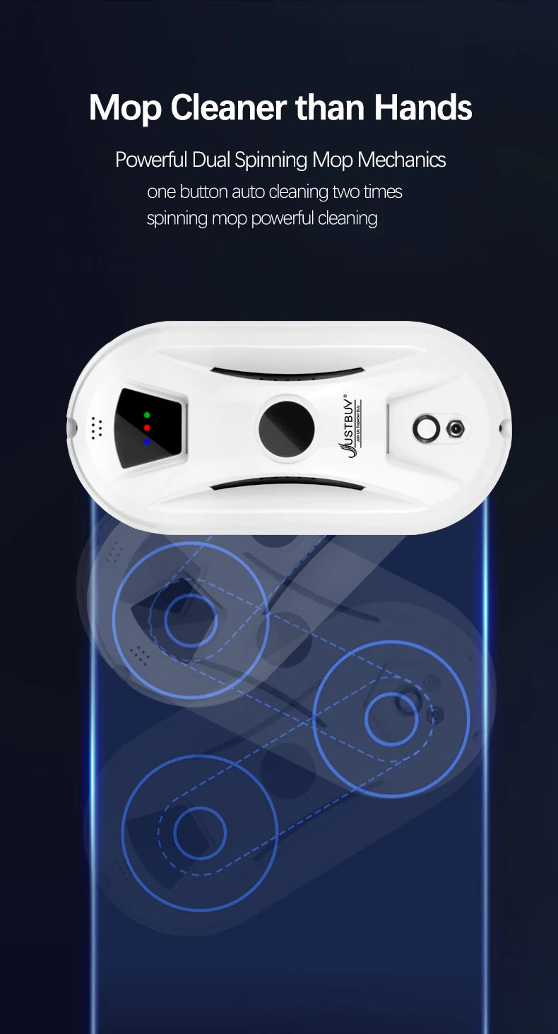 Thin Robot Vacuum Cleaner Window Cleaning Robot Window Cleaner Electric Glass Remote Control for Home