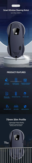 Household Window Cleaning Robot Automatic Water Spray Vacuum Cleaner With Remote Control Electric Window Cleaning Wiper Glass