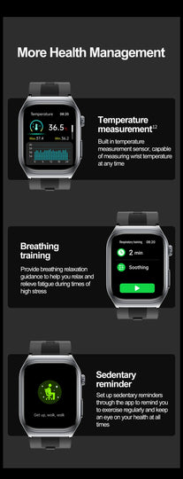 S15 Smart Watch Air Pump Airbag Accurate Blood Pressure Measurement ECG Health Monitoring 2.06inch Amoled Screen Smartwatch