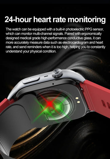 S15 Smart Watch Air Pump Airbag Accurate Blood Pressure Measurement ECG Health Monitoring 2.06inch Amoled Screen Smartwatch