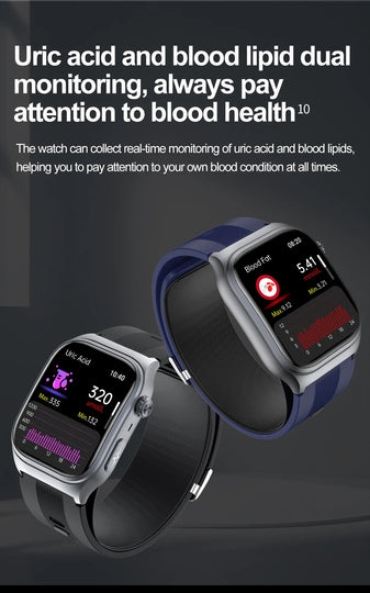 S15 Smart Watch Air Pump Airbag Accurate Blood Pressure Measurement ECG Health Monitoring 2.06inch Amoled Screen Smartwatch