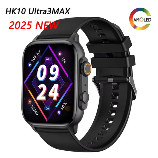 2025 New HK10 Ultra 3 MAX AMOLED Smart Watch Series10 2GB ROM Local Album Bluetooth 5.3 AOD AI Fitness SmartWatch For Men Women
