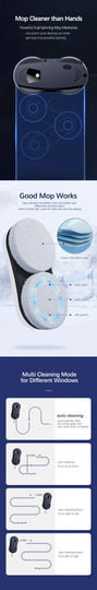 Household Window Cleaning Robot Automatic Water Spray Vacuum Cleaner With Remote Control Electric Window Cleaning Wiper Glass