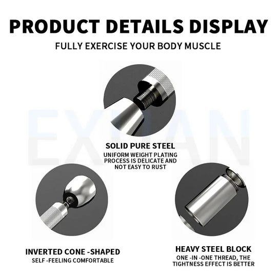 Weighted Steel Indian Club Adjustable Fitness Clubbell Arm Strength Wrist Hand Grip Exerciser Dumbbells Stick Home Gym Equipment