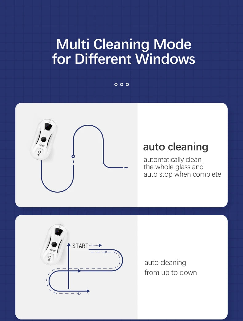 Thin Robot Vacuum Cleaner Window Cleaning Robot Window Cleaner Electric Glass Remote Control for Home