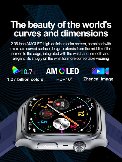 S15 Smart Watch Air Pump Airbag Accurate Blood Pressure Measurement ECG Health Monitoring 2.06inch Amoled Screen Smartwatch
