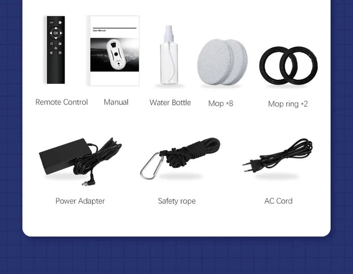 Thin Robot Vacuum Cleaner Window Cleaning Robot Window Cleaner Electric Glass Remote Control for Home