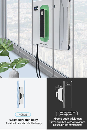 Window Robot Cleaner Electric Robotic Washing Glass Auto Water Spray Voice Prompt APP / Remote Control Professional Washer