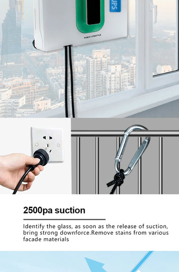 Window Robot Cleaner Electric Robotic Washing Glass Auto Water Spray Voice Prompt APP / Remote Control Professional Washer