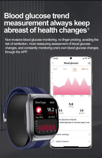 S15 Smart Watch Air Pump Airbag Accurate Blood Pressure Measurement ECG Health Monitoring 2.06inch Amoled Screen Smartwatch