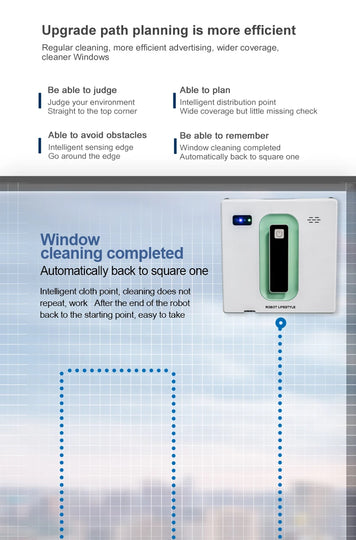Window Robot Cleaner Electric Robotic Washing Glass Auto Water Spray Voice Prompt APP / Remote Control Professional Washer
