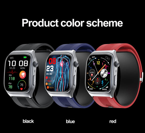 S15 Smart Watch Air Pump Airbag Accurate Blood Pressure Measurement ECG Health Monitoring 2.06inch Amoled Screen Smartwatch